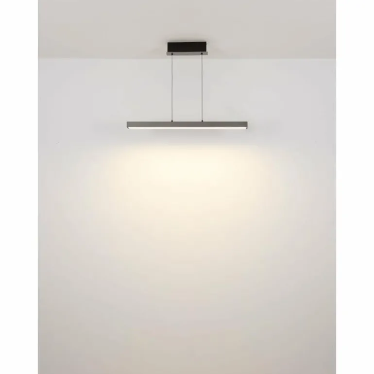Ethan Suspension Luminaires Globo Lighting LED Aluminium brossé, Blanc, 1 lumière