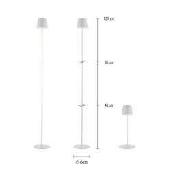 EURIA Lampadaire Luminaires Leuchten Direkt LED Blanc, 1 lumière