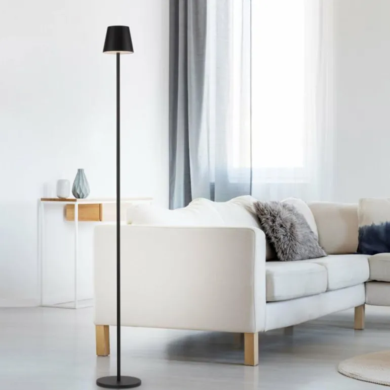 EURIA Lampadaire Luminaires Leuchten Direkt LED Noir, 1 lumière