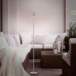 EURIA Lampadaire Luminaires Leuchten Direkt LED Gris, 1 lumière