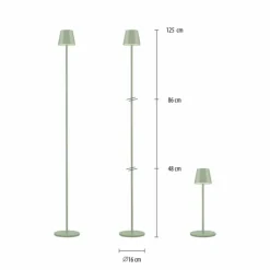 EURIA Lampadaire Luminaires Leuchten Direkt LED Vert, 1 lumière