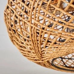 Fallhagen Plafonnier, Ventilateur de plafond lumineux Noir, 4 lumières, Télécommandes