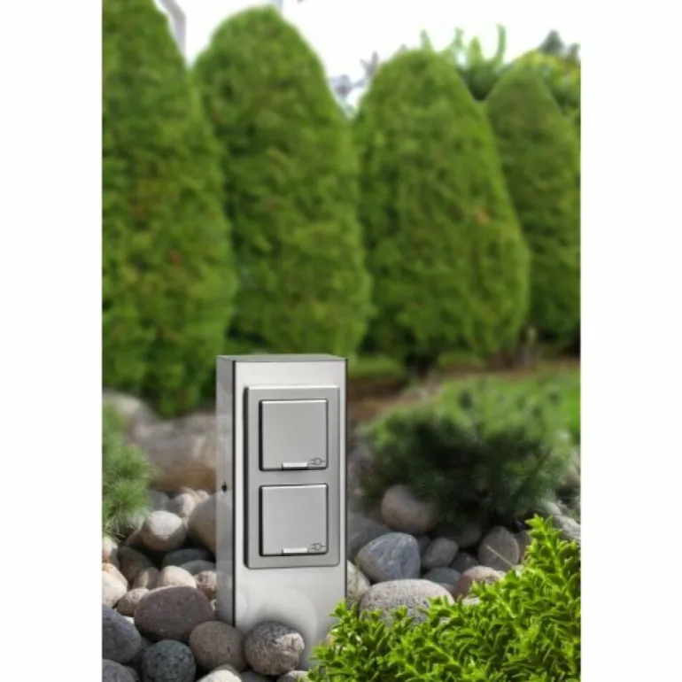 Fellbach Prises électriques d'extérieur Luminaires LCD Acier inoxydable