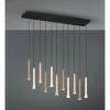Fiato Suspension Luminaires Trio LED Noir, 11 lumières