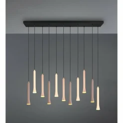 Fiato Suspension Luminaires Trio LED Noir, 11 lumières