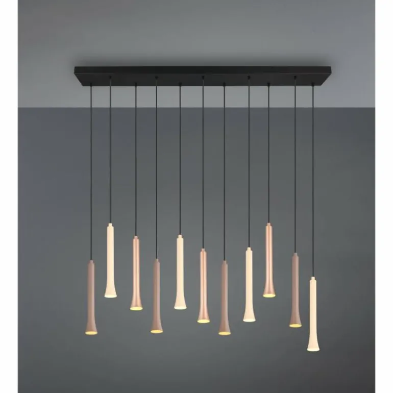 Fiato Suspension Luminaires Trio LED Noir, 11 lumières