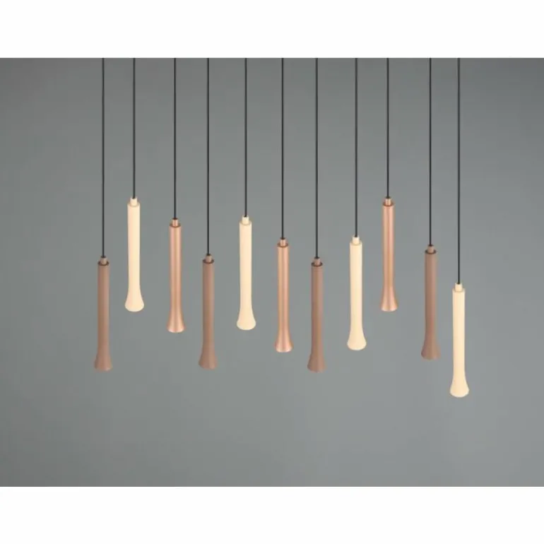 Fiato Suspension Luminaires Trio LED Noir, 11 lumières