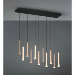 Fiato Suspension Luminaires Trio LED Noir, 11 lumières