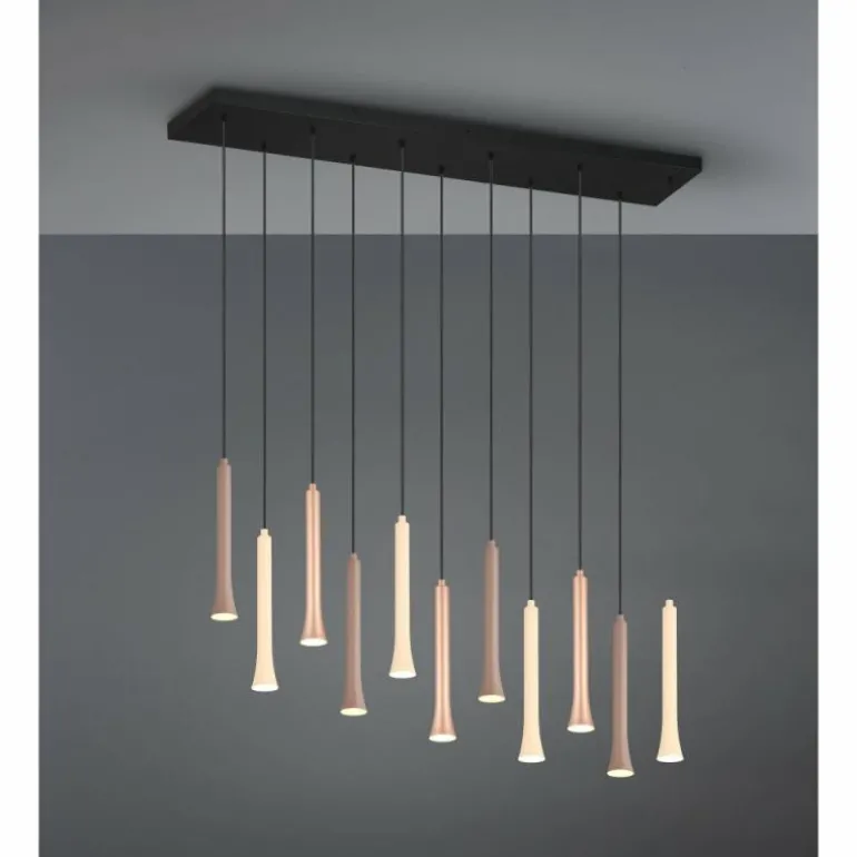 Fiato Suspension Luminaires Trio LED Noir, 11 lumières