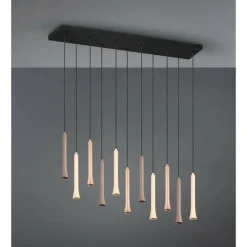 Fiato Suspension Luminaires Trio LED Noir, 11 lumières
