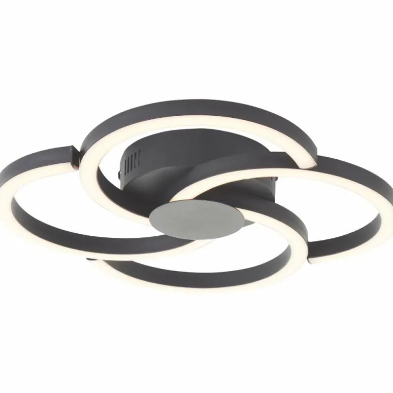 Fico Plafonnier Luminaires Brilliant LED Noir, 1 lumière