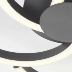 Fico Plafonnier Luminaires Brilliant LED Noir, 1 lumière