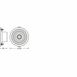 Filament Downlight Luminaires Ledvance LED Aluminium, 1 lumière