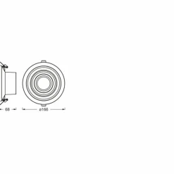 Filament Downlight Luminaires Ledvance LED Aluminium, 1 lumière