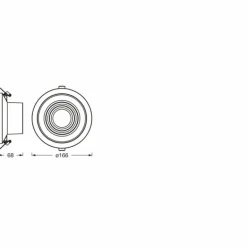 Filament Downlight Luminaires Ledvance LED Aluminium, 1 lumière