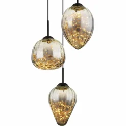 Firefly Suspension Luminaires Globo Lighting LED Noir, 1 lumière