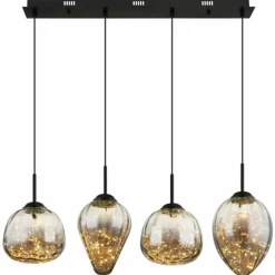 Firefly Suspension Luminaires Globo Lighting LED Noir, 1 lumière