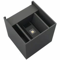 Fischeck Luminaire Up & Down, Applique murale Luminaires LCD LED Anthracite, 2 lumières