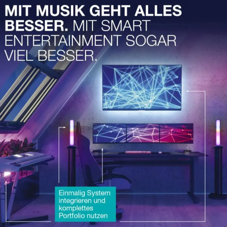 FLOOR Lampadaire Luminaires Ledvance LED Noir, 1 lumière, Télécommandes