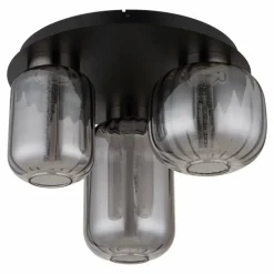 Fluoro Plafonnier Luminaires Globo Lighting LED Noir, 1 lumière
