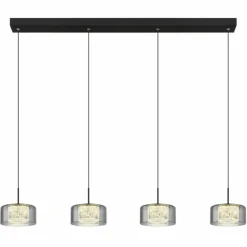 Fogsy Suspension Luminaires Globo Lighting LED Noir, 1 lumière