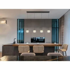 Fogsy Suspension Luminaires Globo Lighting LED Noir, 1 lumière