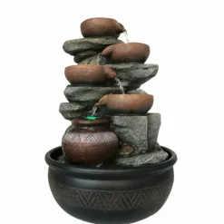 Fontaine Globo FONTANA Gris, Noir, 1 lumière, Changeur de couleurs