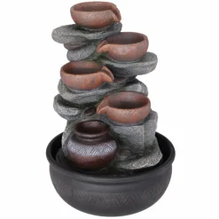 Fontaine Globo FONTANA Gris, Noir, 1 lumière, Changeur de couleurs