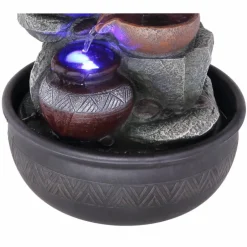 Fontaine Globo FONTANA Gris, Noir, 1 lumière, Changeur de couleurs