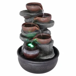 Fontaine Globo FONTANA Gris, Noir, 1 lumière, Changeur de couleurs