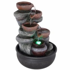 Fontaine Globo FONTANA Gris, Noir, 1 lumière, Changeur de couleurs