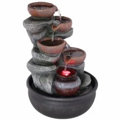 Fontaine Globo FONTANA Gris, Noir, 1 lumière, Changeur de couleurs