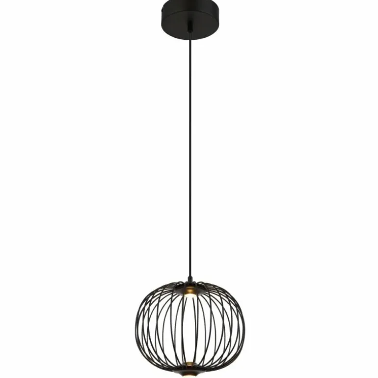 Galway Suspension Luminaires Globo Lighting LED Noir, 1 lumière