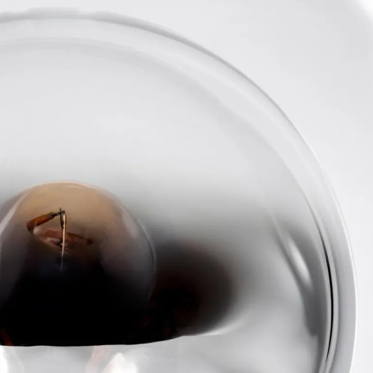 Gastor Boule lumineuse, Lampe de bureau, Lampe à poser Chrome, Clair, Fumé, 1 lumière