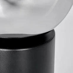 Gastor Boule lumineuse, Lampe de bureau, Lampe à poser Chrome, Clair, Fumé, 1 lumière