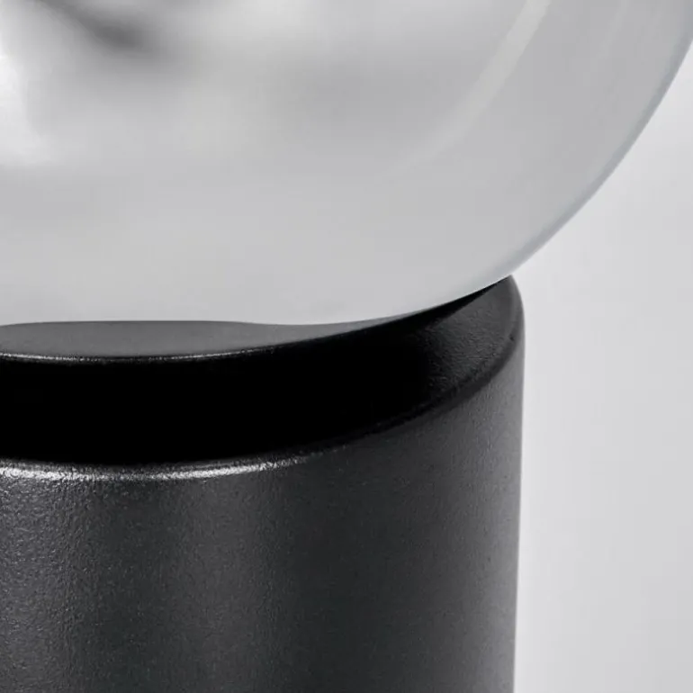 Gastor Boule lumineuse, Lampe de bureau, Lampe à poser Chrome, Clair, Fumé, 1 lumière