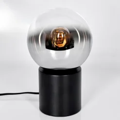 Gastor Boule lumineuse, Lampe de bureau, Lampe à poser Chrome, Clair, Fumé, 1 lumière