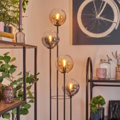 Gastor Lampadaire 30 cm Ambre, Clair, Fumé, 4 lumières