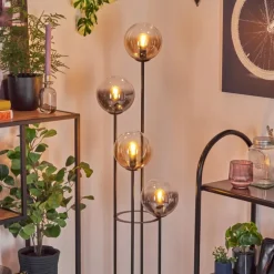 Gastor Lampadaire 30 cm Ambre, Clair, Fumé, 4 lumières