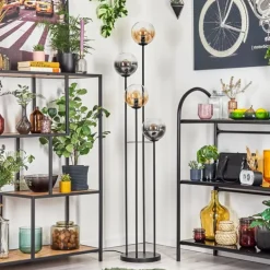 Gastor Lampadaire 30 cm Ambre, Clair, Fumé, 4 lumières