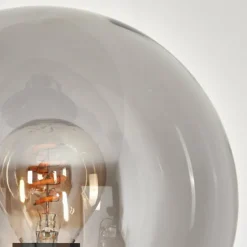 Gastor Lampadaire 30 cm Bois foncé, Noir, 3 lumières