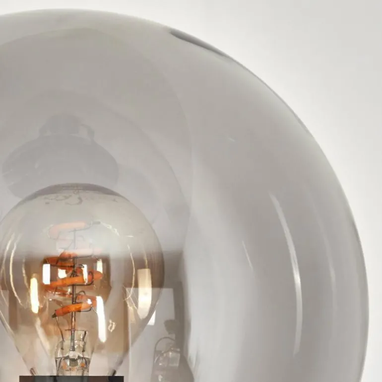 Gastor Lampadaire 30 cm Bois foncé, Noir, 3 lumières