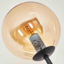 Gastor Lampadaire 30 cm Bois clair, Noir, 4 lumières