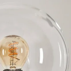 Gastor Lampadaire 25 cm Bois foncé, Noir, 3 lumières