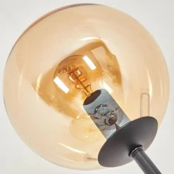 Gastor Lampadaire 30 cm Bois clair, Noir, 4 lumières