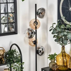 Gastor Lampadaire 33 cm Noir, 5 lumières