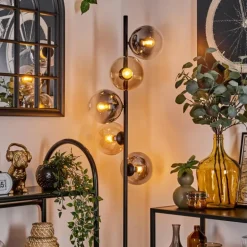 Gastor Lampadaire 33 cm Noir, 5 lumières