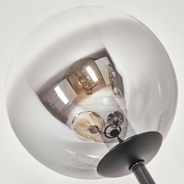 Gastor Lampadaire 30 cm Noir, 3 lumières