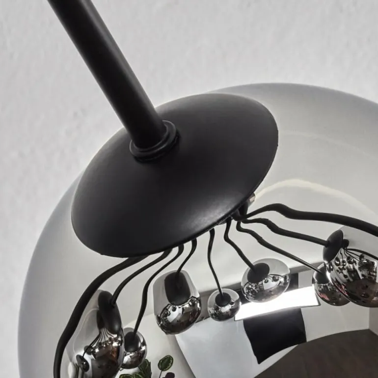 Gastor Plafonnier 83 cm Chrome, Fumé, 10 lumières