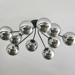 Gastor Plafonnier 83 cm Chrome, Fumé, 10 lumières